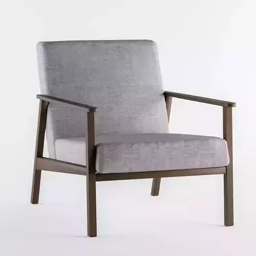 ekenaeset-armchair-isunda-gray lounge chair with fabric and wooden legs