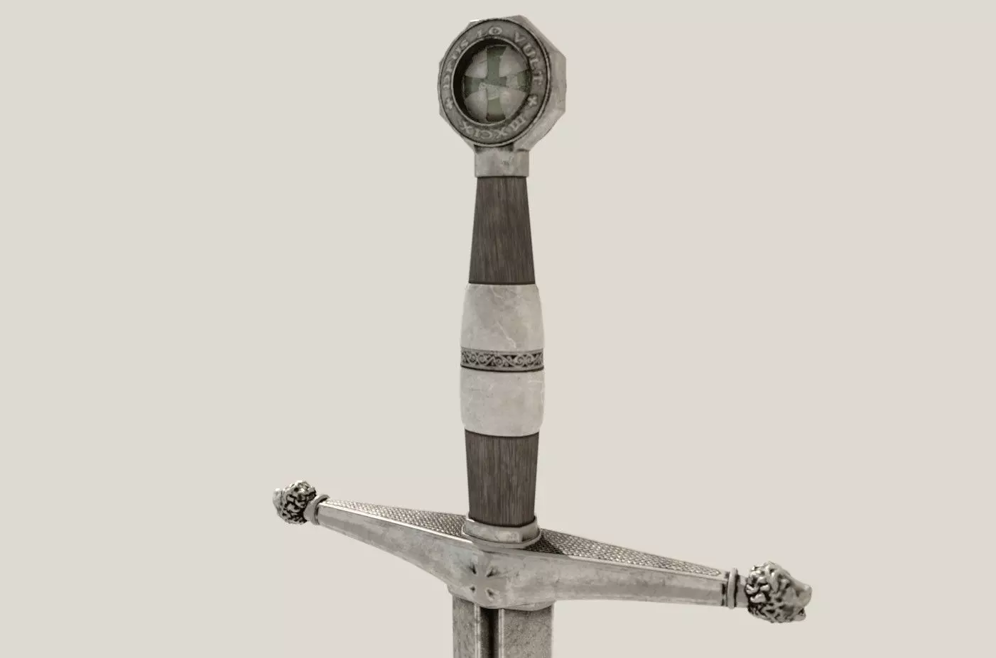 Medieval Sword Low-poly 3D model_0