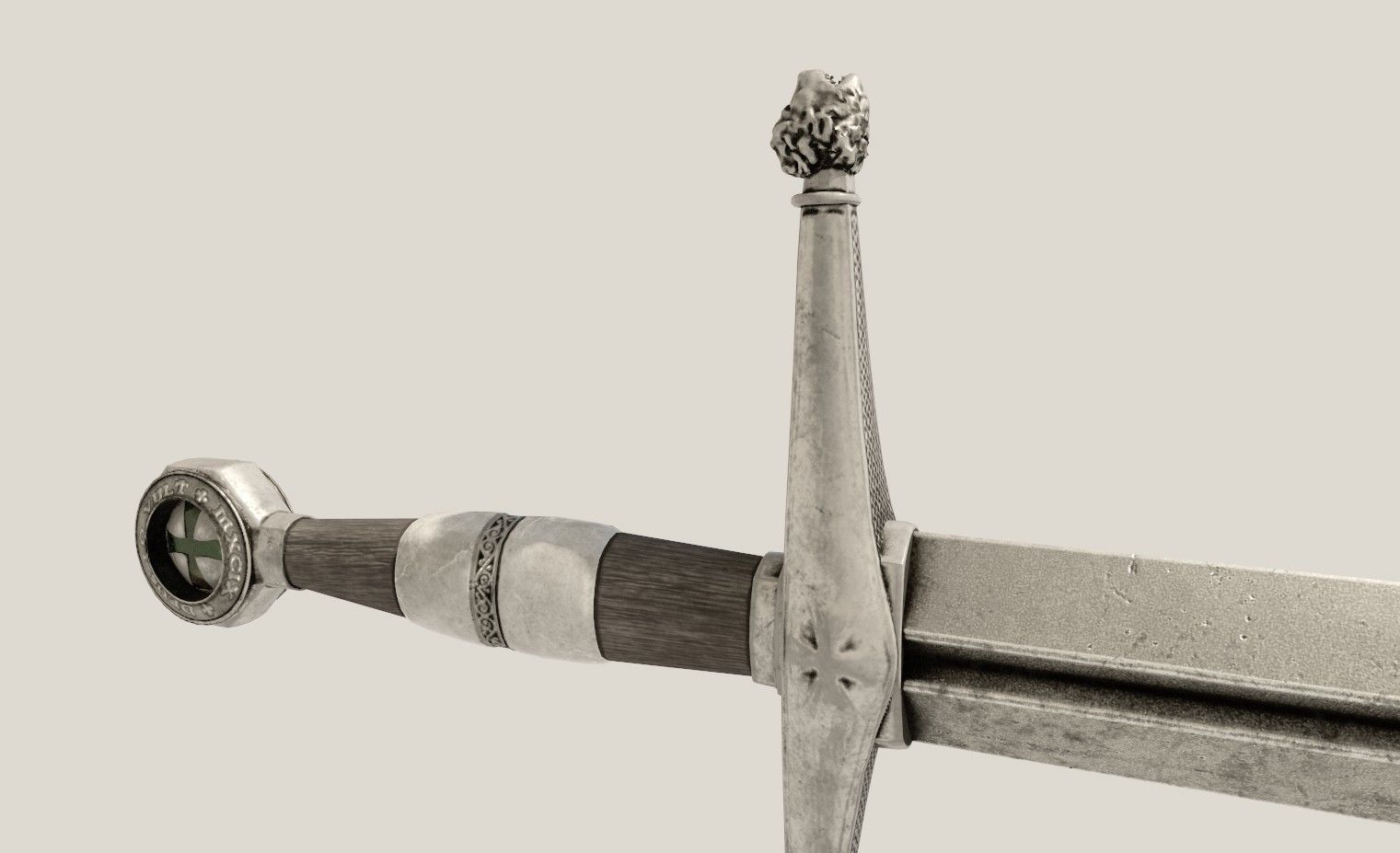 Medieval Sword Low-poly 3D model_9