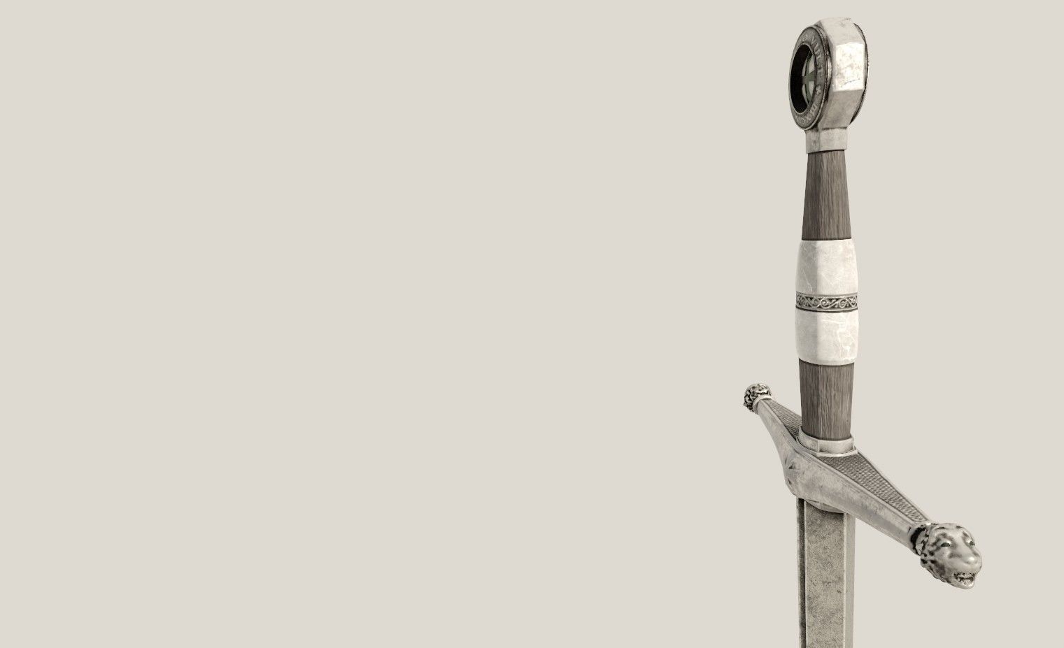 Medieval Sword Low-poly 3D model_7