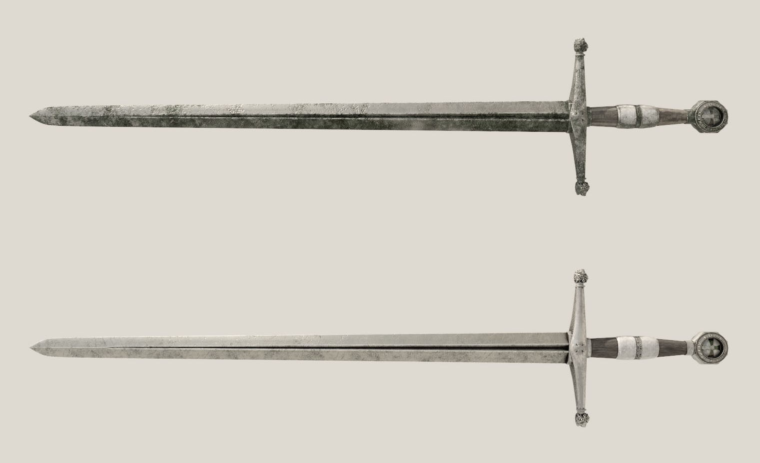Medieval Sword Low-poly 3D model_4