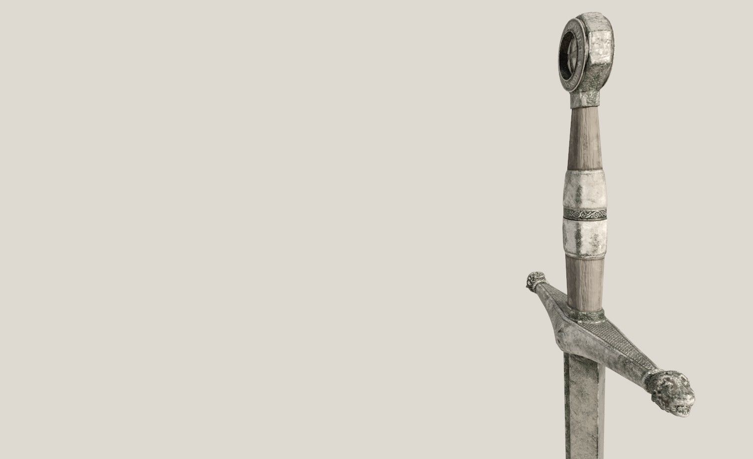 Medieval Sword Low-poly 3D model_8