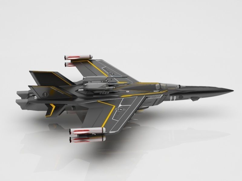 fighter toy jet 3D model_5