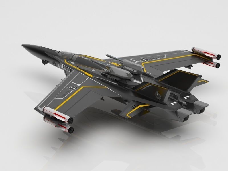 fighter toy jet 3D model_2