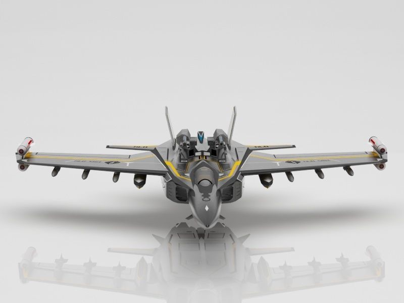 fighter toy jet 3D model_8