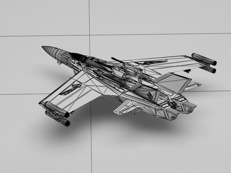 fighter toy jet 3D model_10