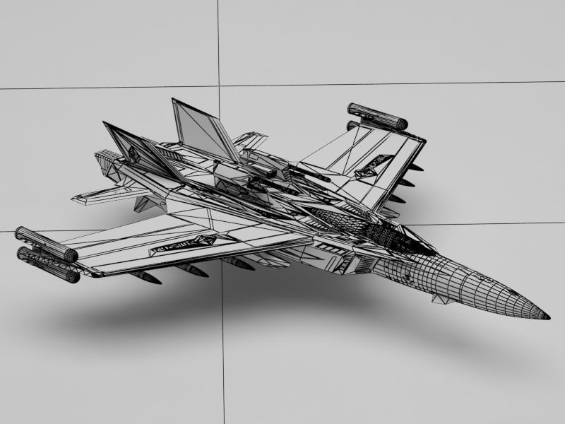 fighter toy jet 3D model_9