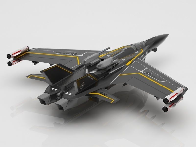 fighter toy jet 3D model_4