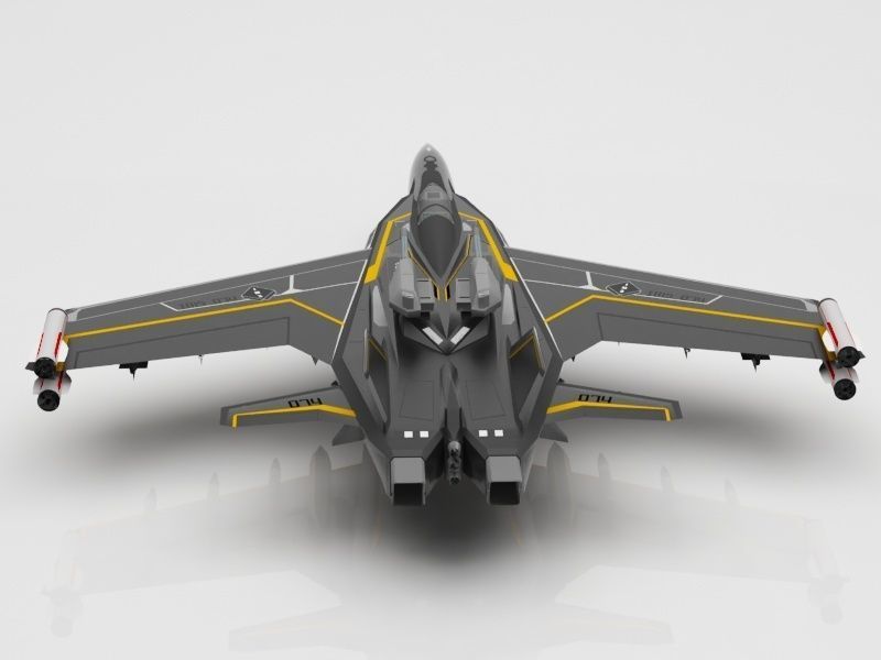 fighter toy jet 3D model_3