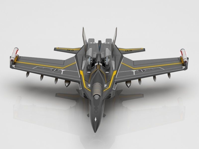 fighter toy jet 3D model_7
