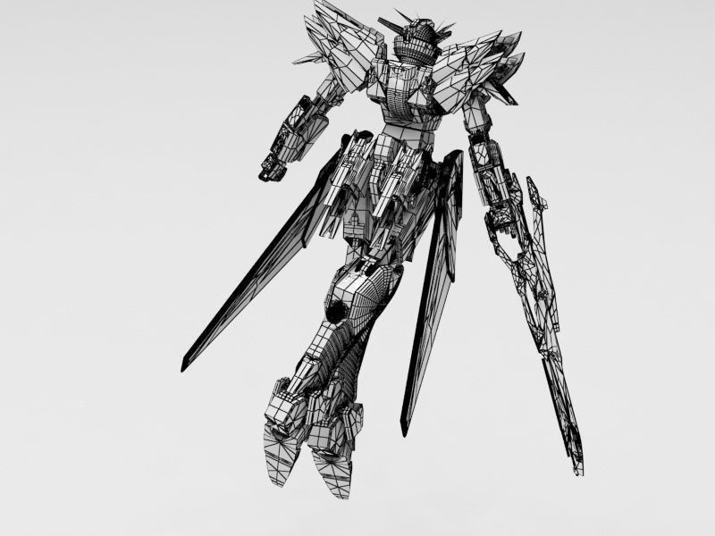 robot futuristic spaceship 3D model_9