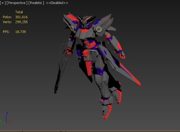 robot futuristic spaceship 3D model_10