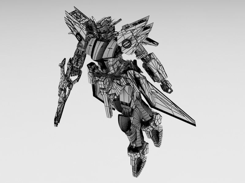 robot futuristic spaceship 3D model_8