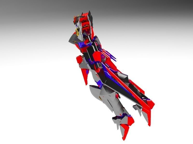 robot futuristic spaceship 3D model_6