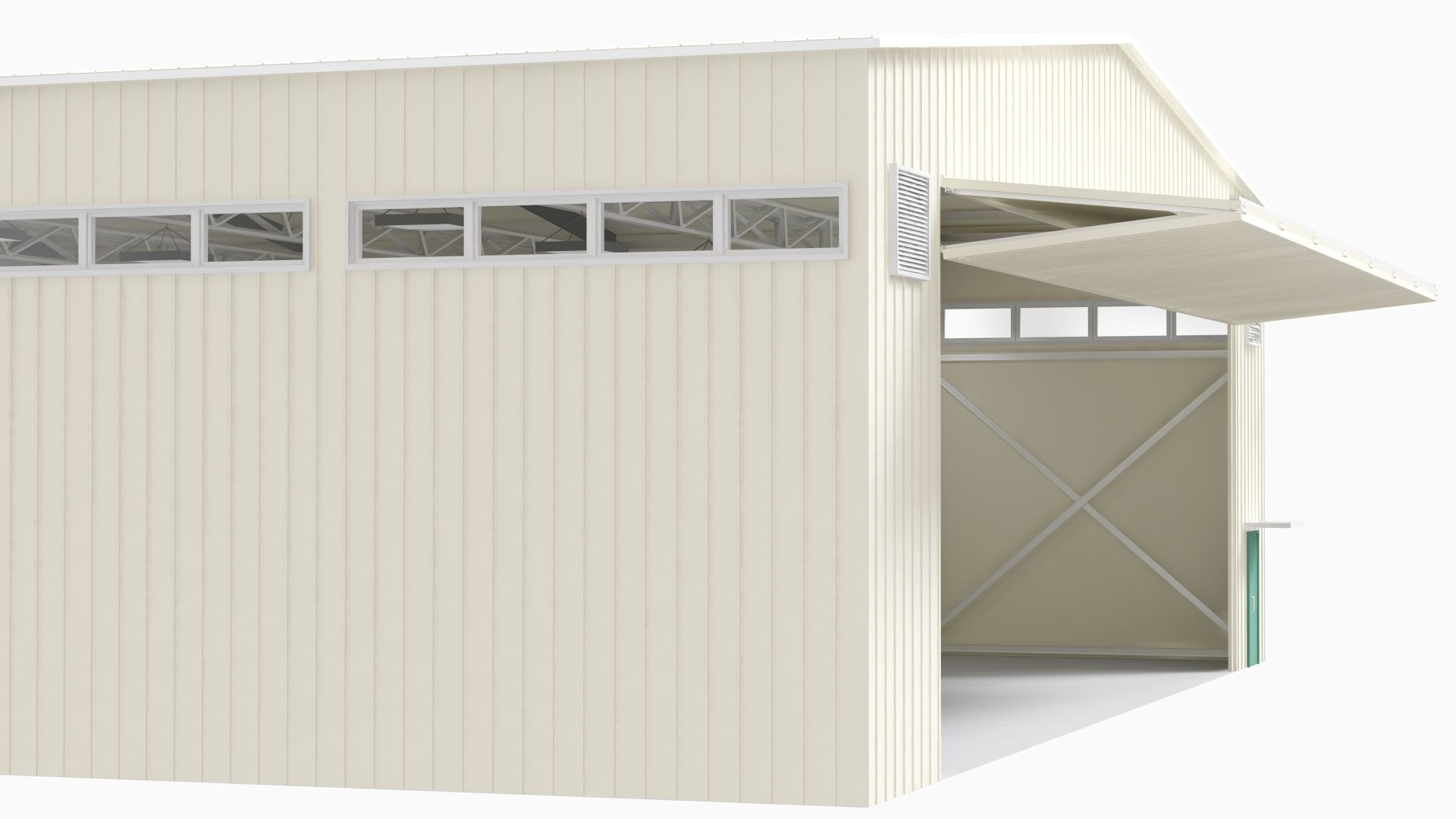 aircraft hangar  Low-poly 3D model_12