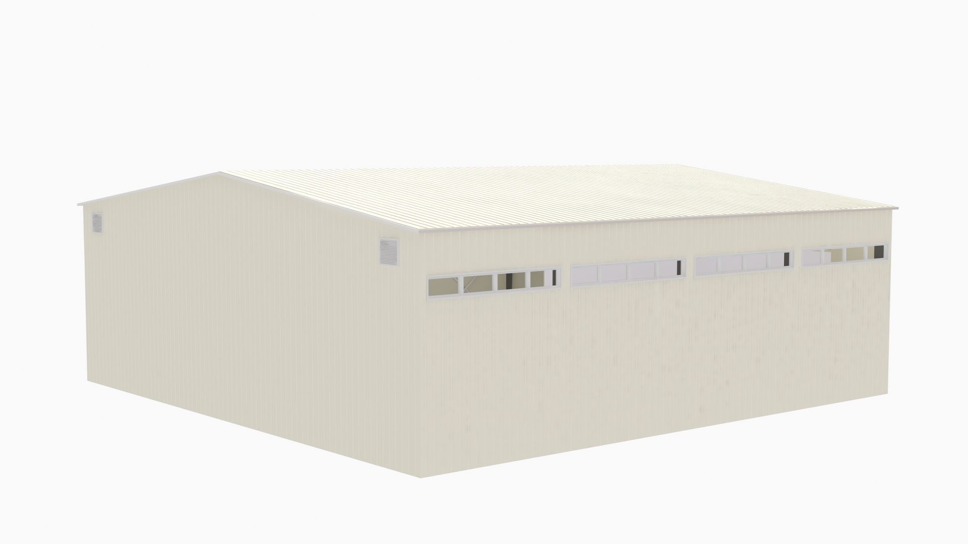 aircraft hangar  Low-poly 3D model_8