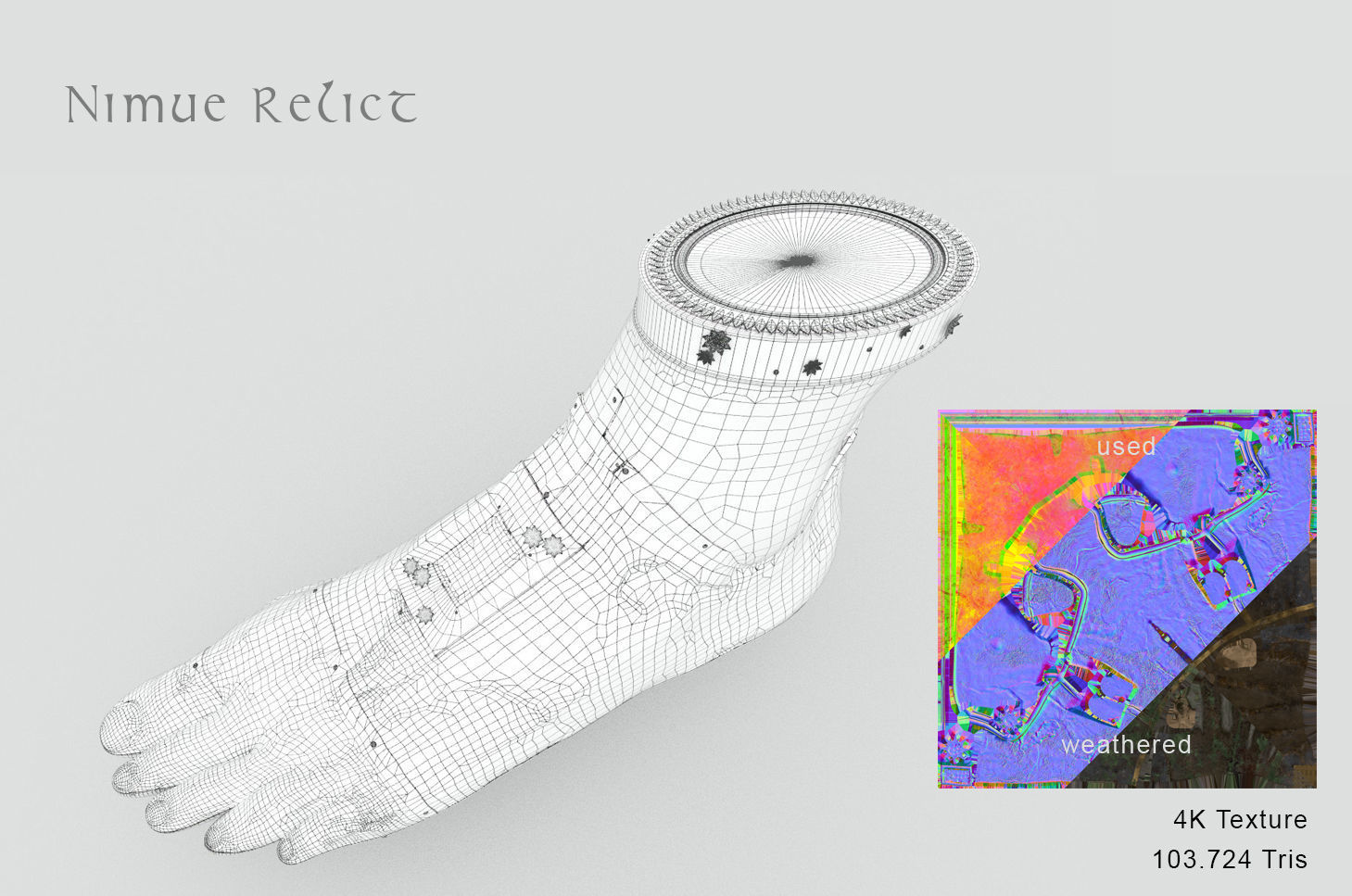 Nimue Foot Low-poly 3D model_18