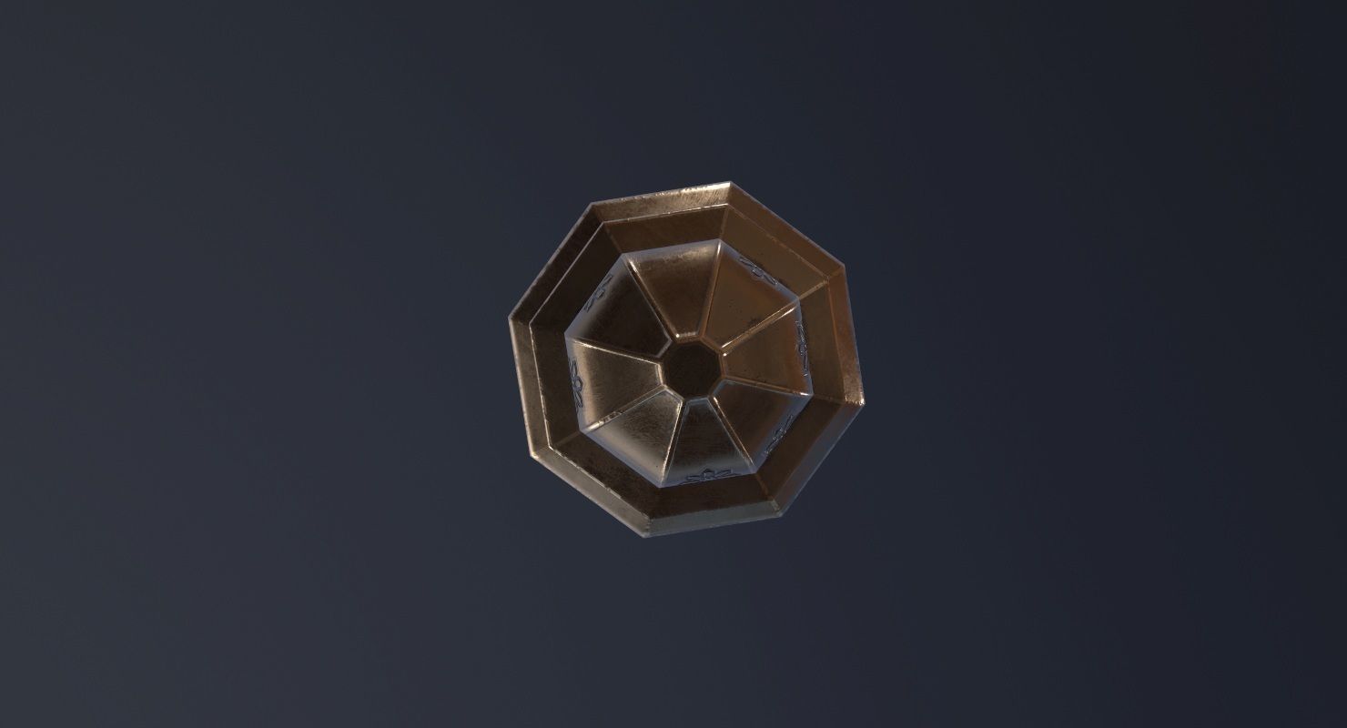 Vintage Lantern PBR Game Ready Low-poly 3D model_8