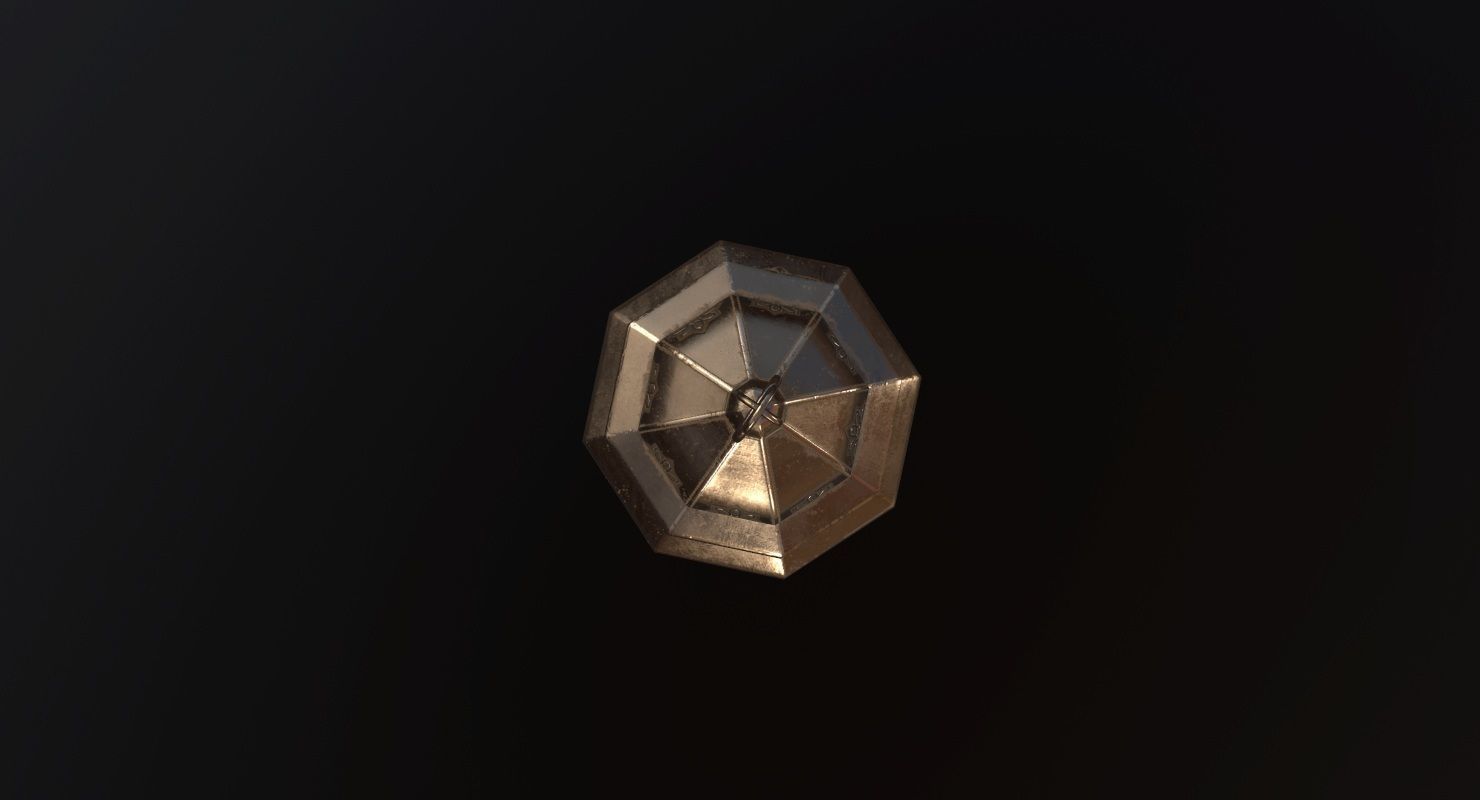 Vintage Lantern PBR Game Ready Low-poly 3D model_7