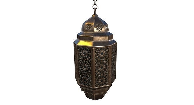 Vintage Lantern PBR Game Ready Low-poly 3D model