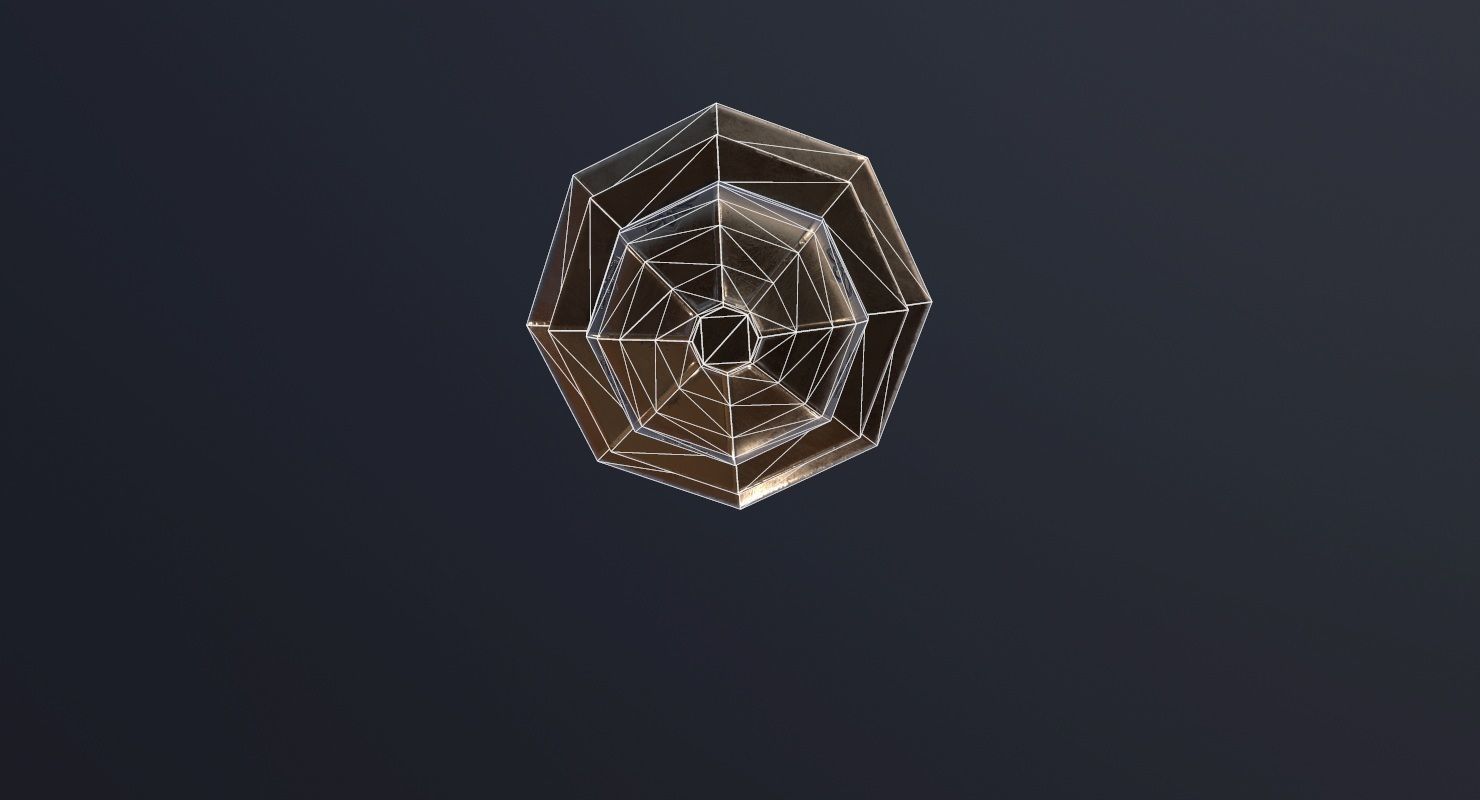 Vintage Lantern PBR Game Ready Low-poly 3D model_17