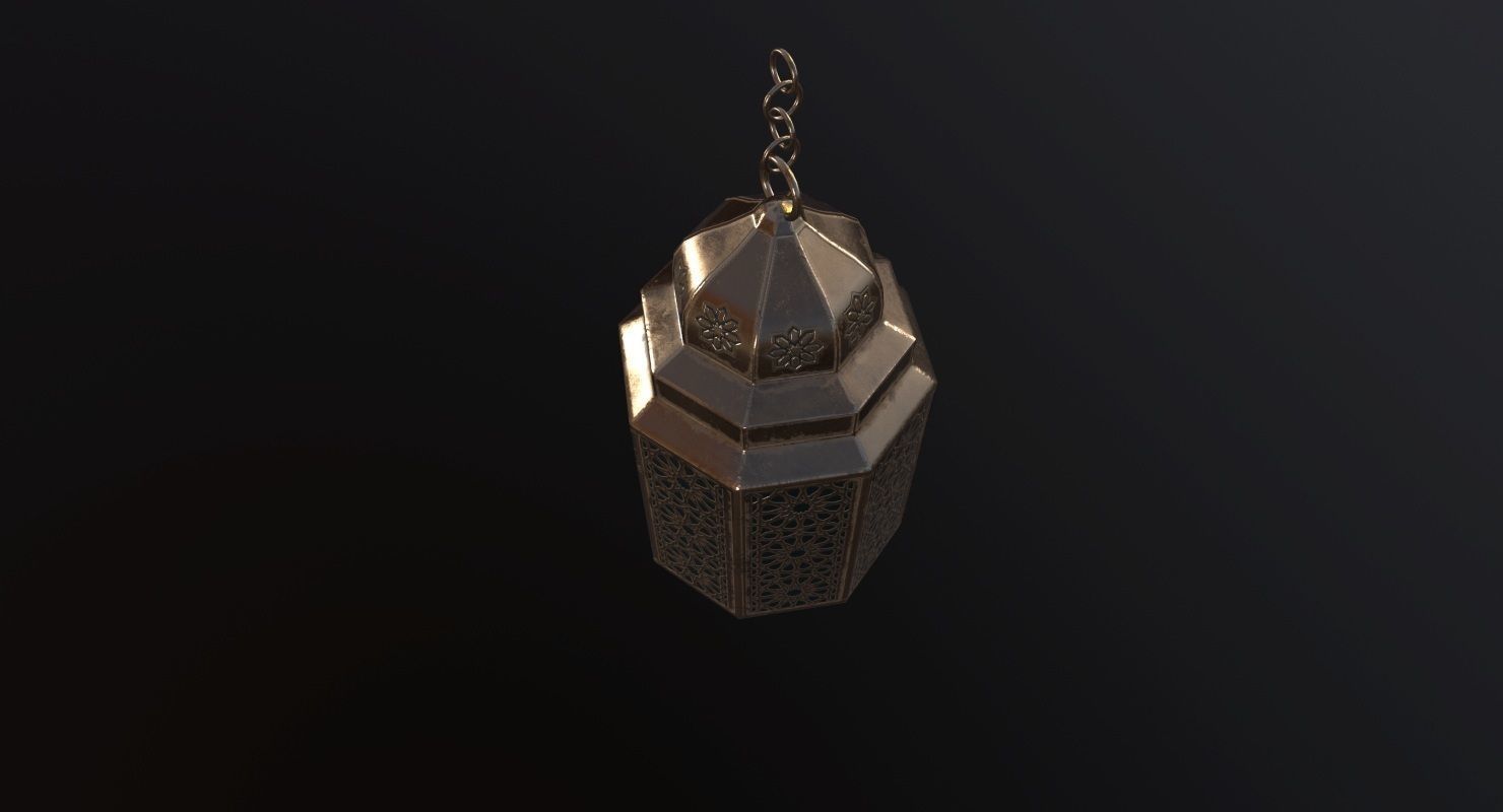 Vintage Lantern PBR Game Ready Low-poly 3D model_4