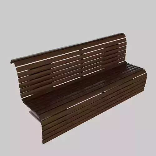 Wooden Bench in 2 Wood Versions Gameready for Engines Low-poly 3D model
