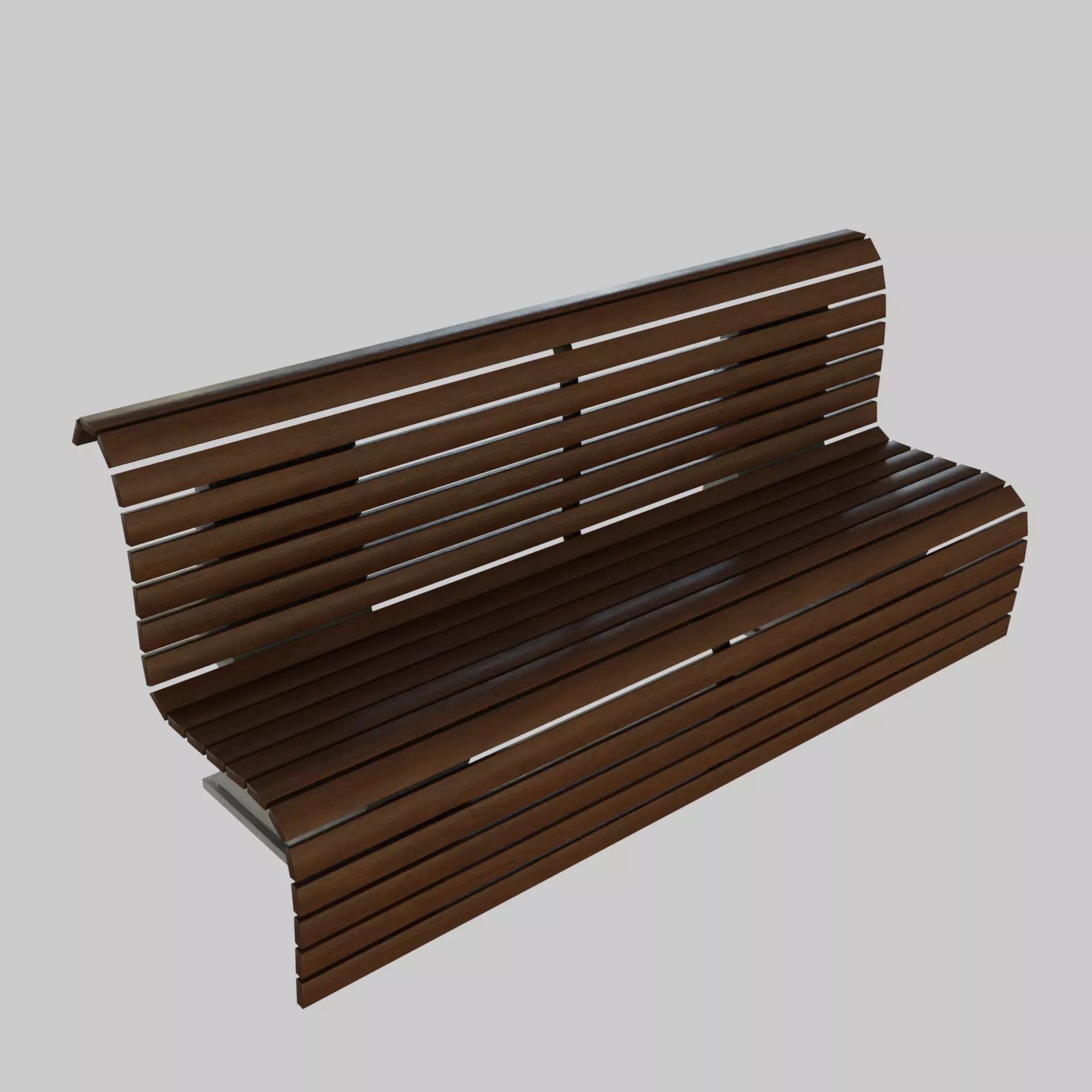 Wooden Bench in 2 Wood Versions Gameready for Engines Low-poly 3D model
