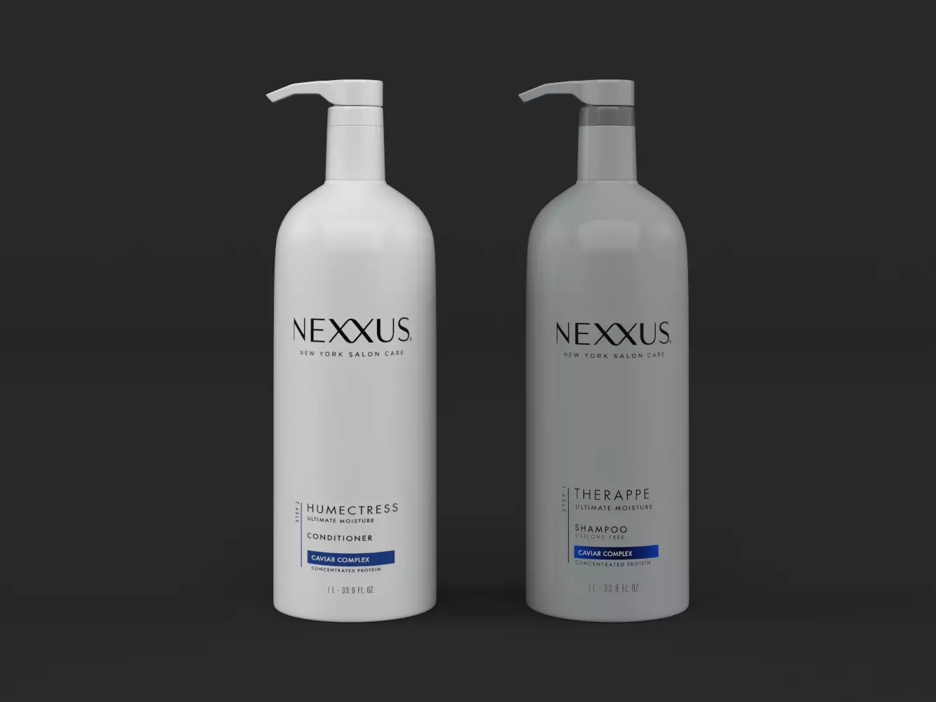 Nexxus Shampoo and Conditioner 3D model_0