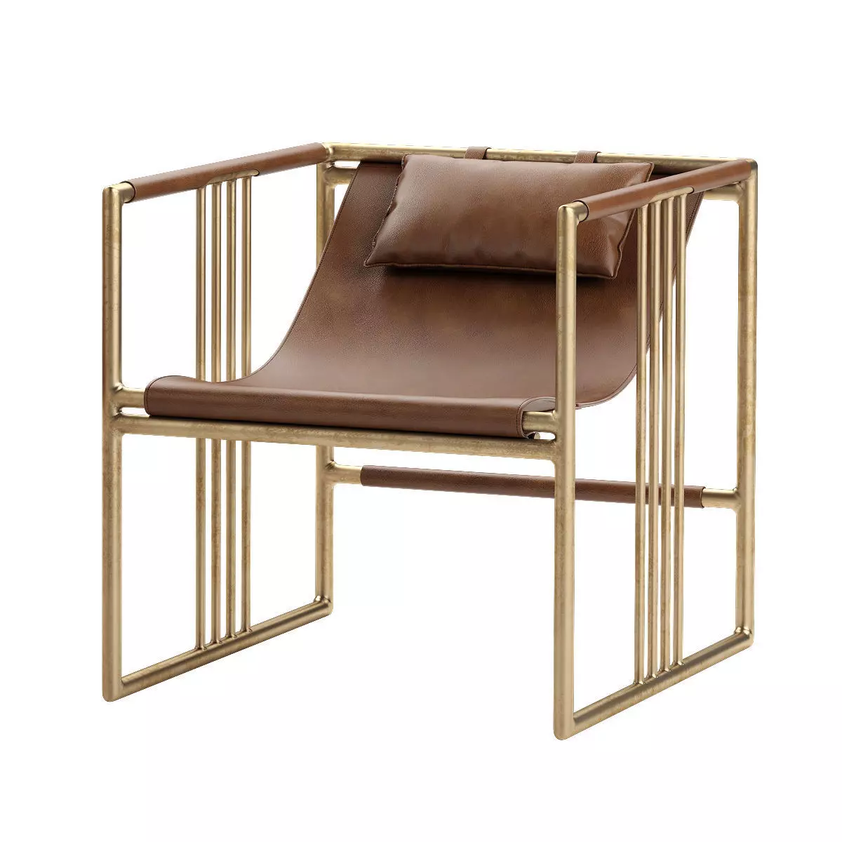 Mcguire haybine sling lounge chair 3D model_0