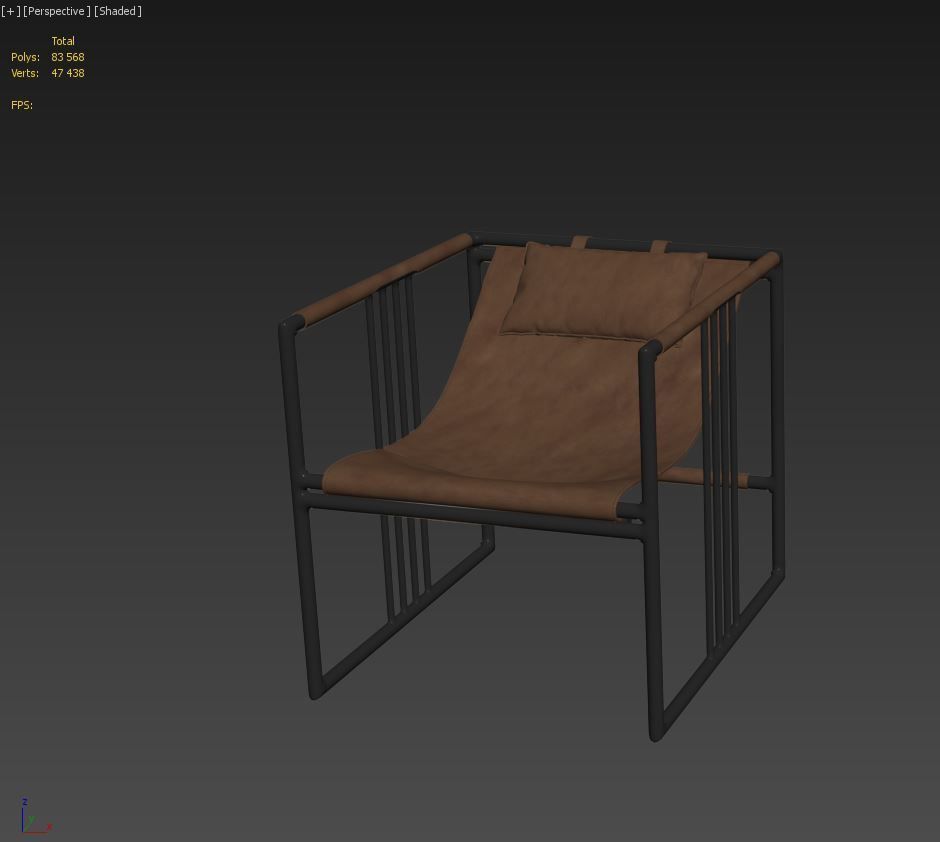 Mcguire haybine sling lounge chair 3D model_5