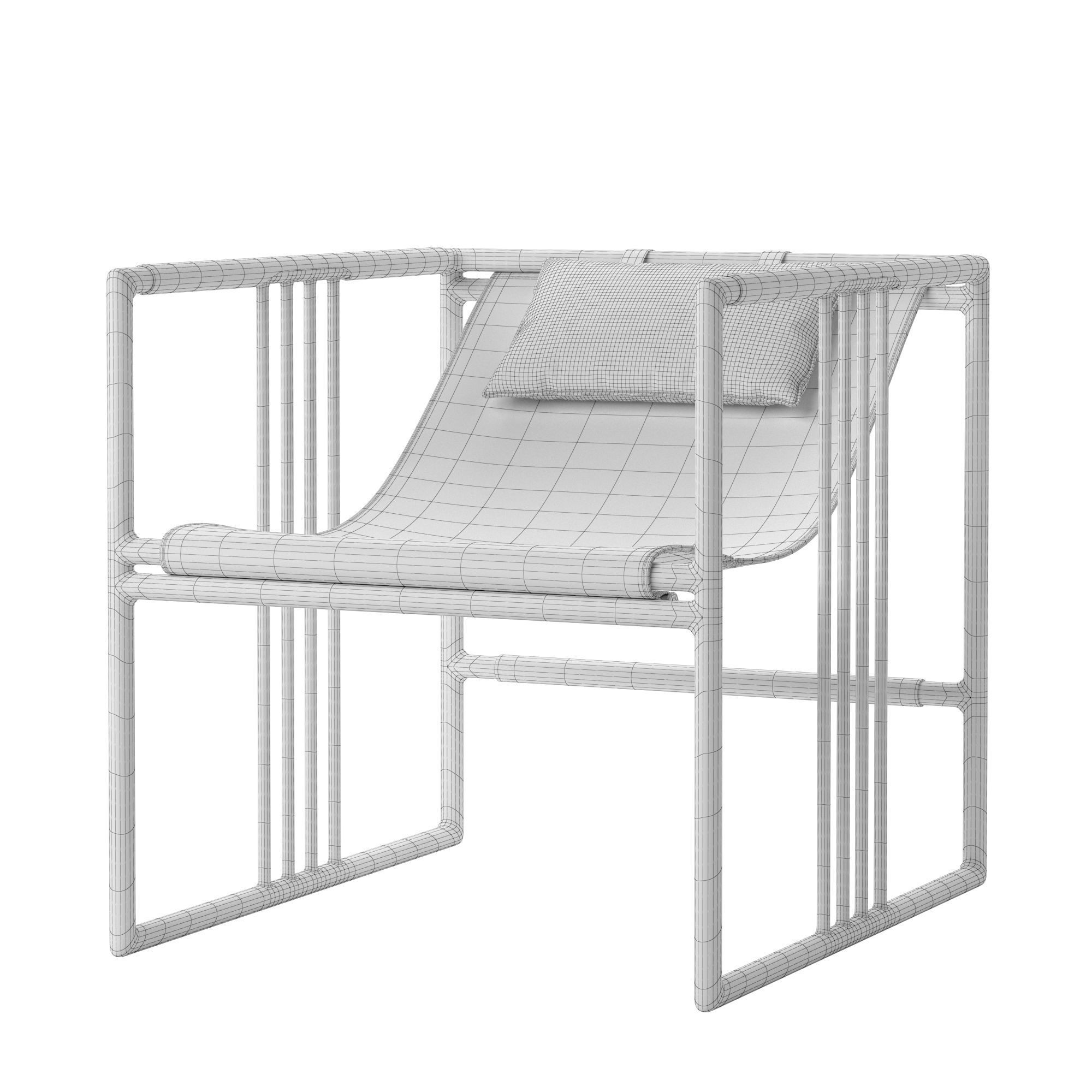 Mcguire haybine sling lounge chair 3D model_4