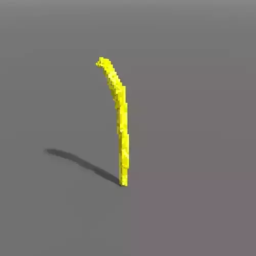  Voxel - Type2 Yellow One Coral - Low-poly 3D Model