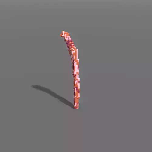 Voxel - Type2 Bittersweet One Coral - Low-poly 3D Model