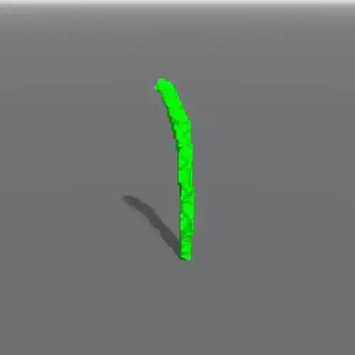 Voxel - Type2 Green One Coral - Low-poly 3D Model