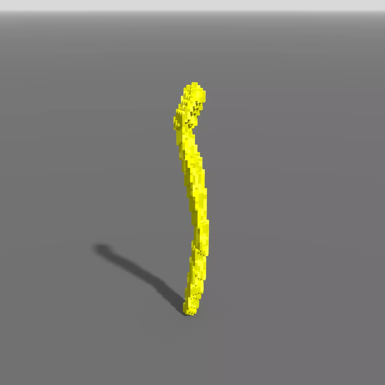 Voxel - Type3 Yellow One Coral - Low-poly 3D Model Low-poly 3D model_0