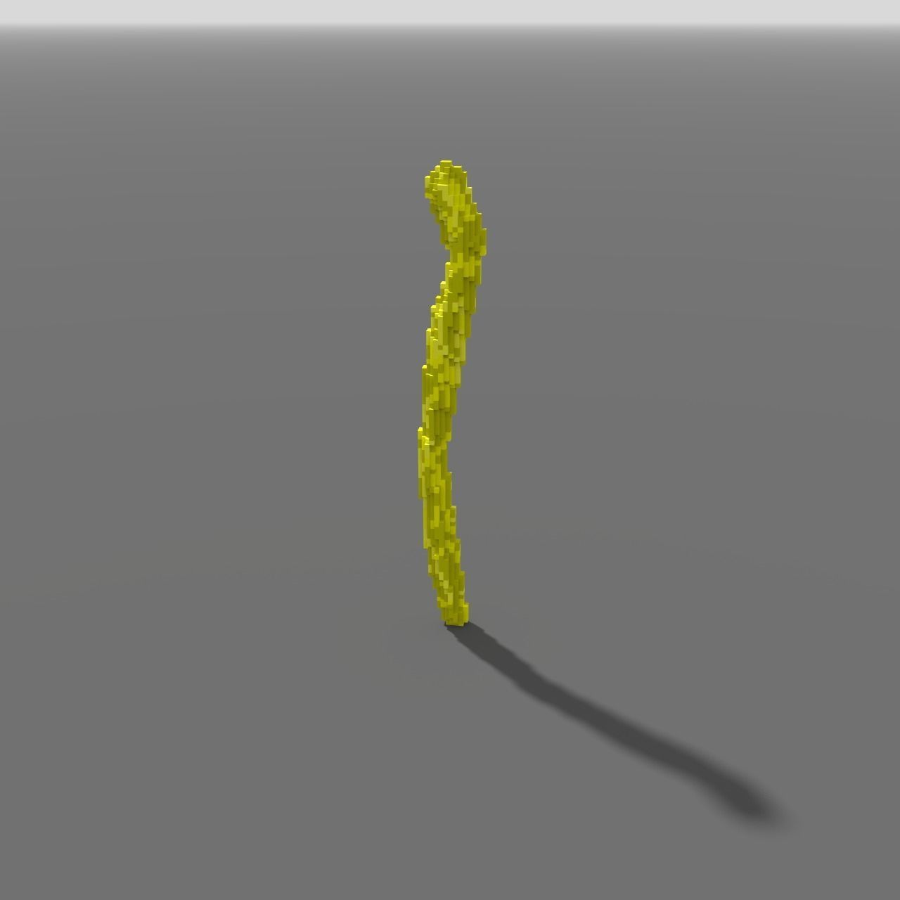 Voxel - Type3 Yellow One Coral - Low-poly 3D Model Low-poly 3D model_3