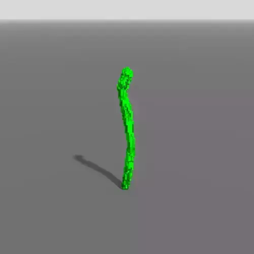 Voxel - Type3 Green One Coral - Low-poly 3D Model