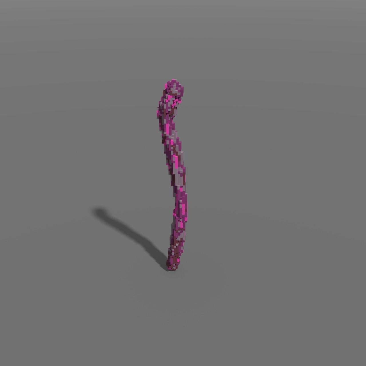 Voxel - Type3 Purple One Coral - Low-poly 3D Model Low-poly 3D model_2