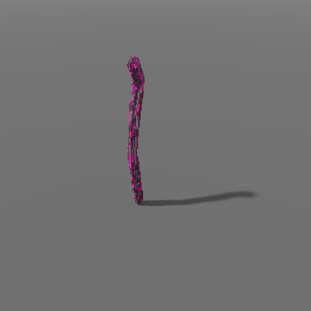 Voxel - Type3 Purple One Coral - Low-poly 3D Model Low-poly 3D model_1