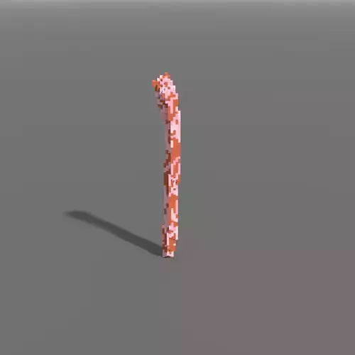 Voxel - Type4 Bittersweet One Coral - Low-poly 3D Model