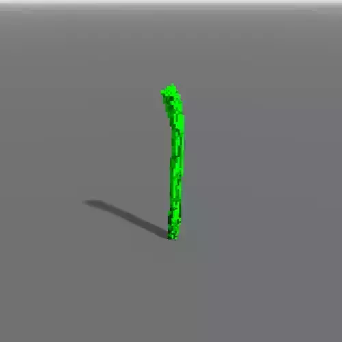 Voxel - Type4 Green One Coral - Low-poly 3D Model
