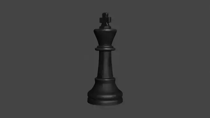 CHES-001 Chess King Black 3D model