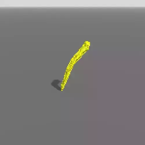 Voxel - Type5 Yellow One Coral - Low-poly 3D Model