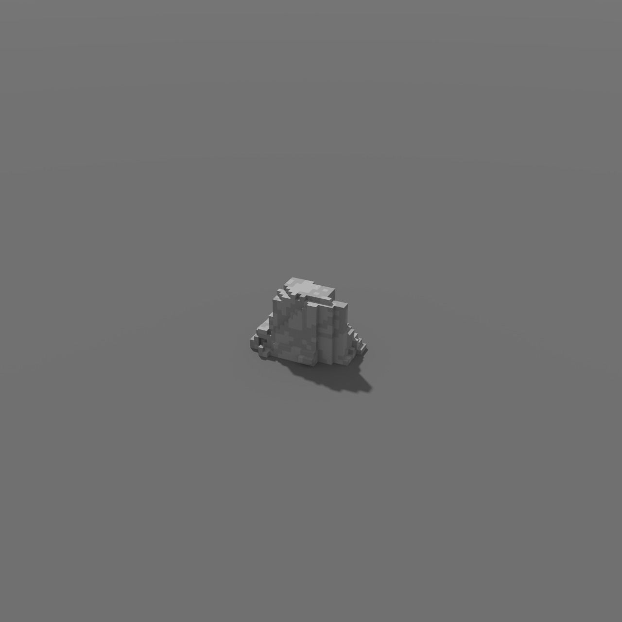 Voxel - Type1 Stone - Low-poly 3D Model Low-poly 3D model_3