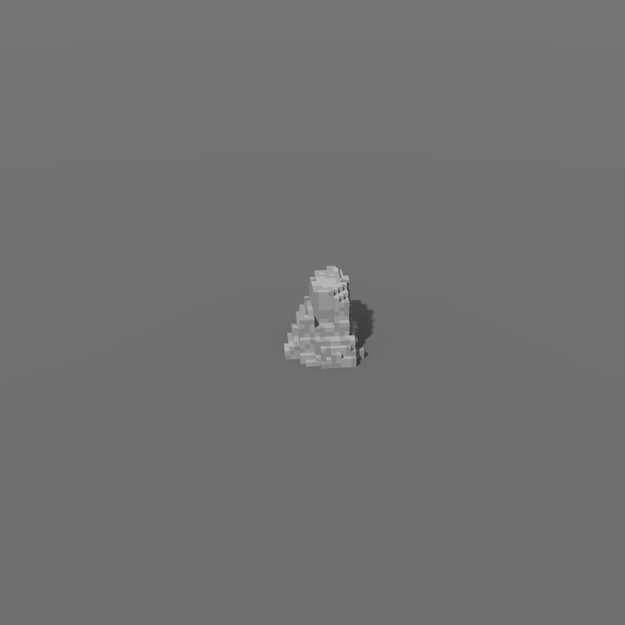 Voxel - Type1 Stone - Low-poly 3D Model Low-poly 3D model_1