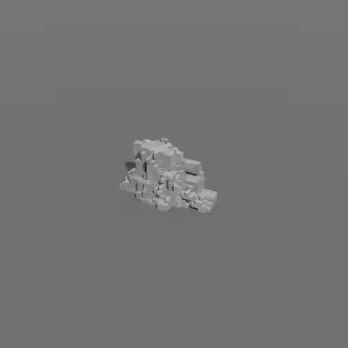 Voxel - Type2 Stone - Low-poly 3D Model