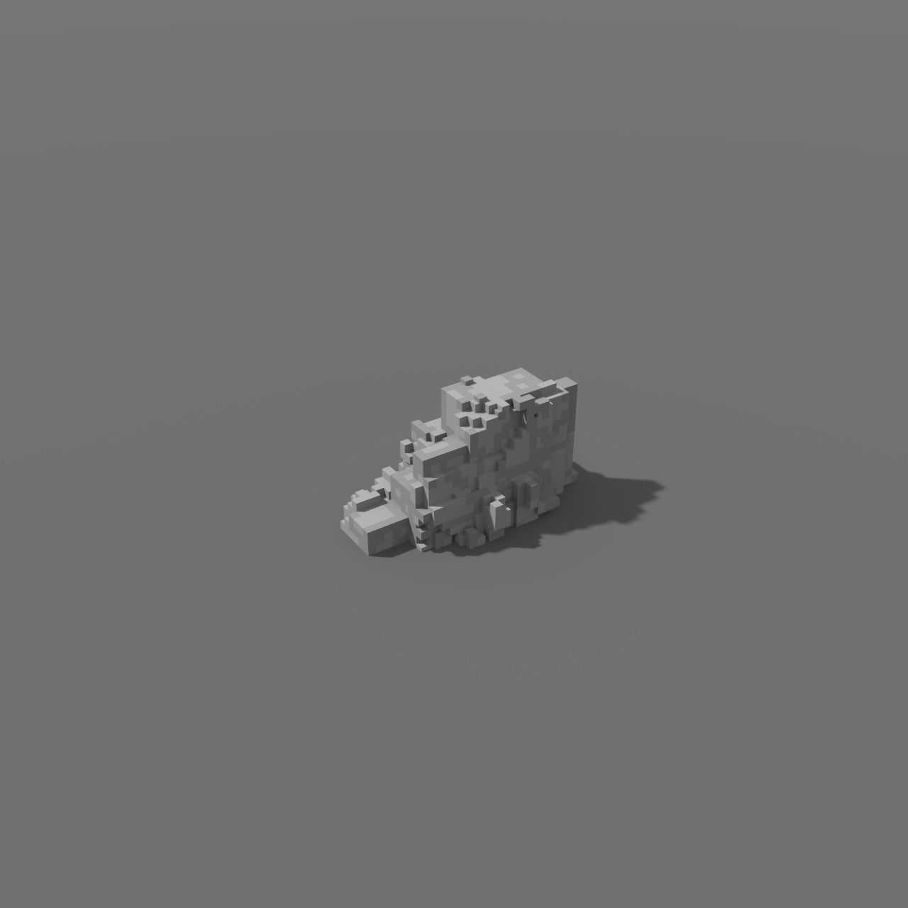 Voxel - Type2 Stone - Low-poly 3D Model Low-poly 3D model_2