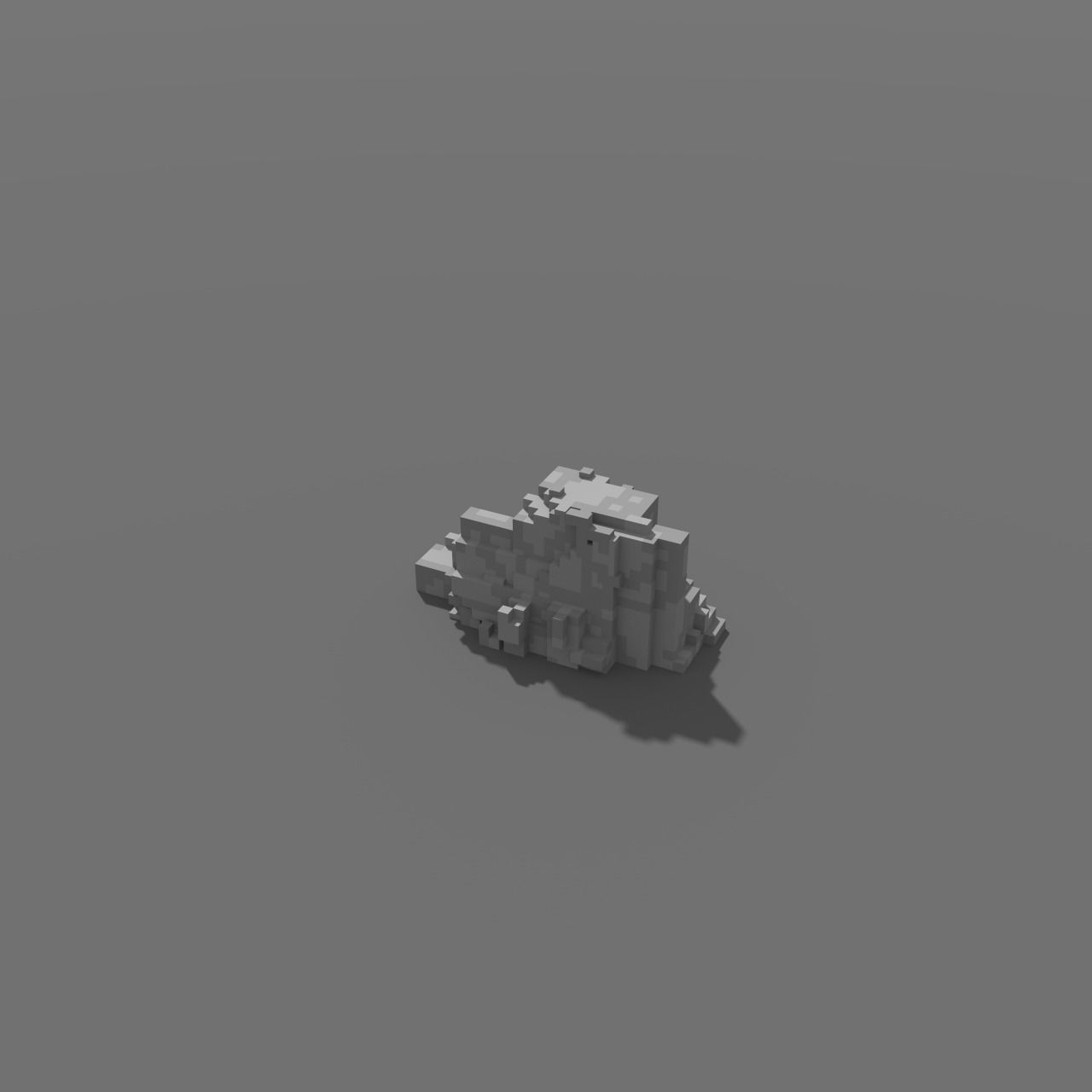 Voxel - Type2 Stone - Low-poly 3D Model Low-poly 3D model_3