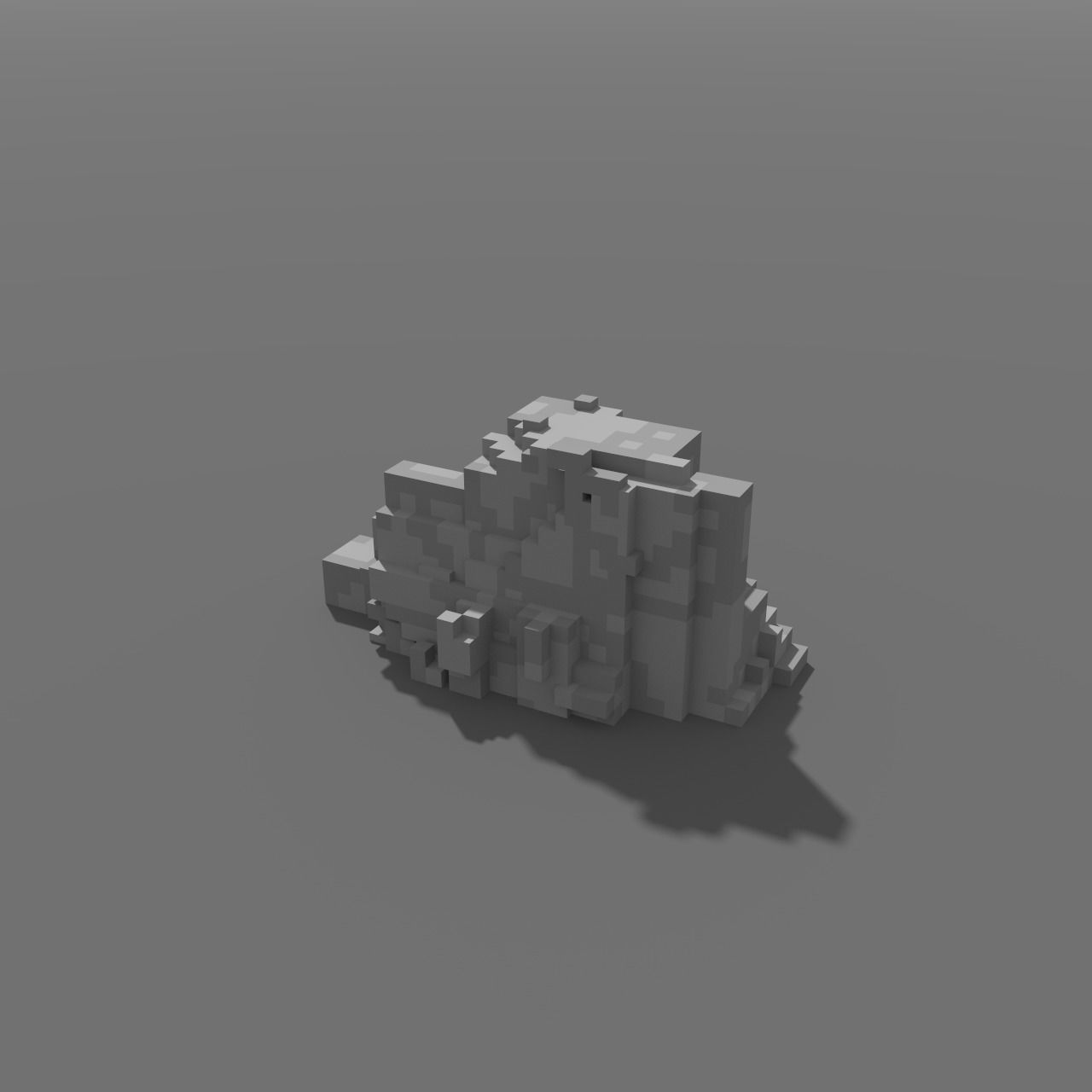Voxel - Type3 Stone - Low-poly 3D Model Low-poly 3D model_3